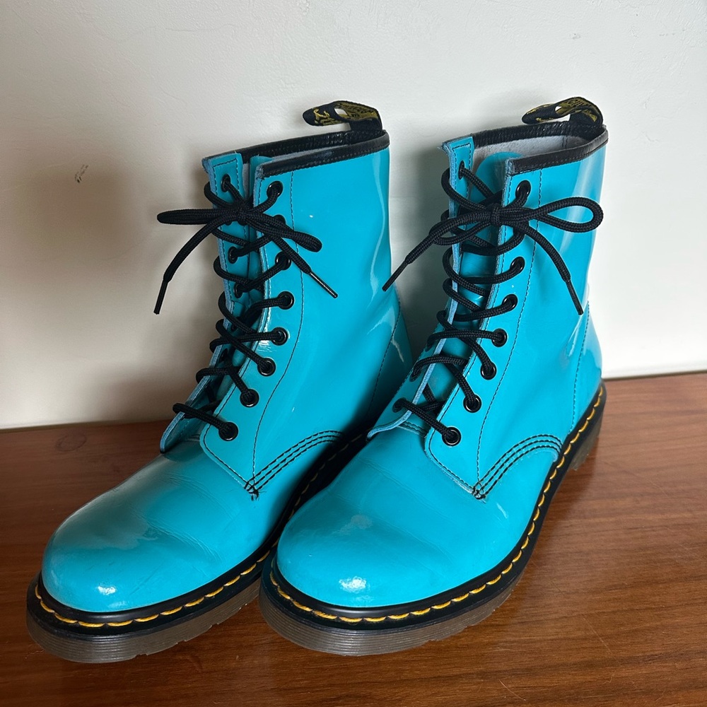Dr. Martens Women's Bright Blue Combat Boots